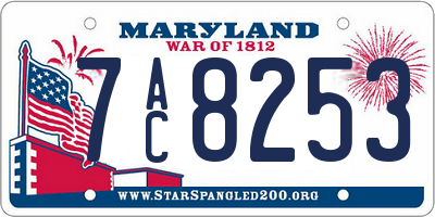 MD license plate 7AC8253
