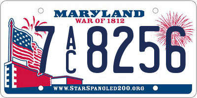 MD license plate 7AC8256