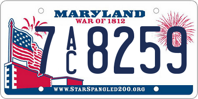 MD license plate 7AC8259