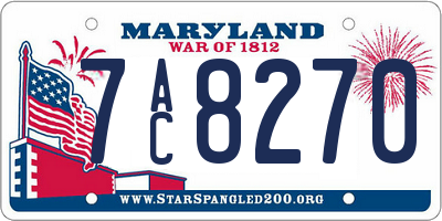MD license plate 7AC8270