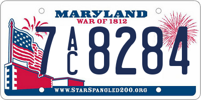 MD license plate 7AC8284