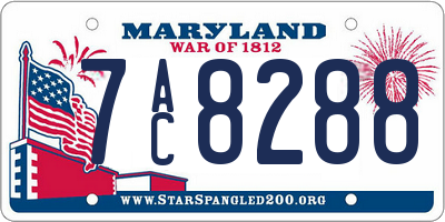 MD license plate 7AC8288
