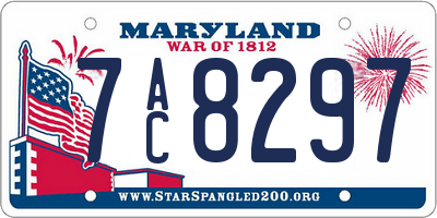 MD license plate 7AC8297