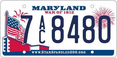 MD license plate 7AC8480