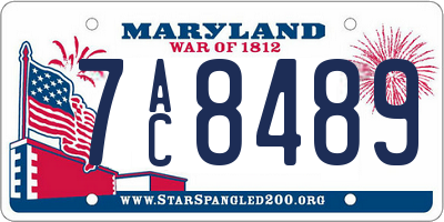 MD license plate 7AC8489