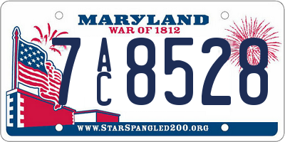 MD license plate 7AC8528