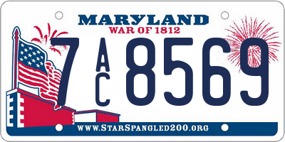 MD license plate 7AC8569