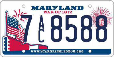 MD license plate 7AC8588