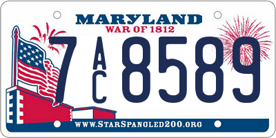 MD license plate 7AC8589