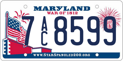 MD license plate 7AC8599