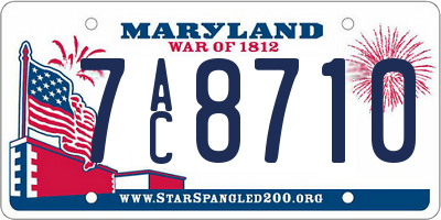 MD license plate 7AC8710