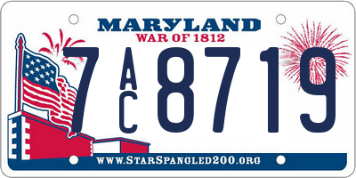 MD license plate 7AC8719