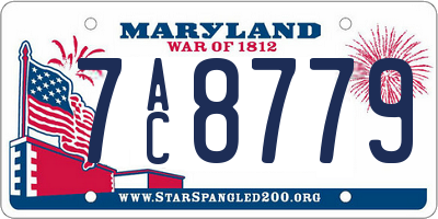 MD license plate 7AC8779