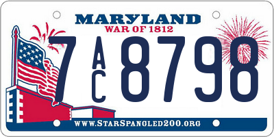 MD license plate 7AC8798