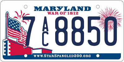 MD license plate 7AC8850