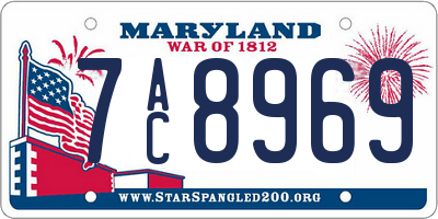 MD license plate 7AC8969