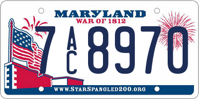 MD license plate 7AC8970