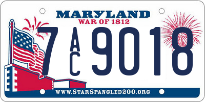 MD license plate 7AC9018