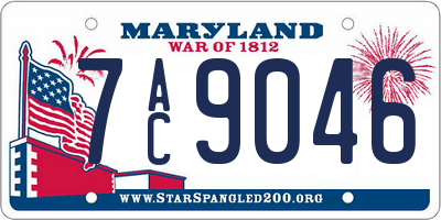 MD license plate 7AC9046