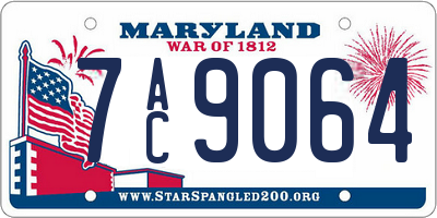 MD license plate 7AC9064