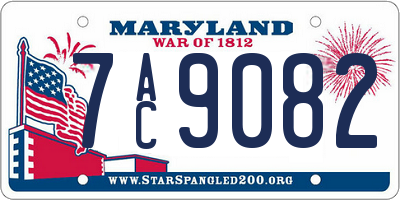 MD license plate 7AC9082