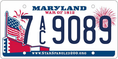 MD license plate 7AC9089