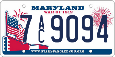 MD license plate 7AC9094
