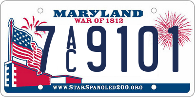 MD license plate 7AC9101