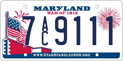 MD license plate 7AC9111
