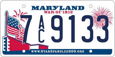 MD license plate 7AC9133