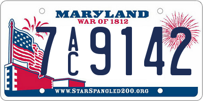 MD license plate 7AC9142