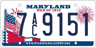 MD license plate 7AC9151