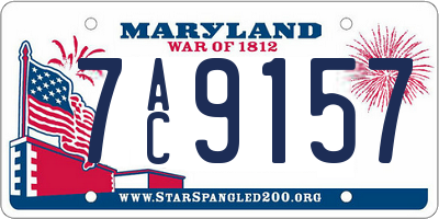 MD license plate 7AC9157