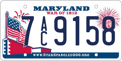 MD license plate 7AC9158