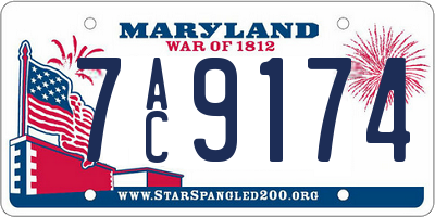 MD license plate 7AC9174