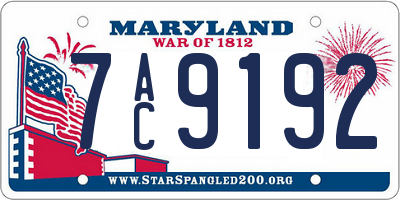 MD license plate 7AC9192