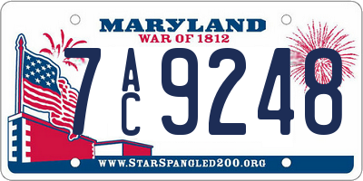 MD license plate 7AC9248