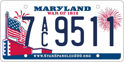MD license plate 7AC9511