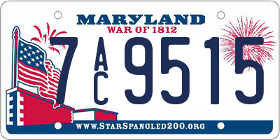 MD license plate 7AC9515