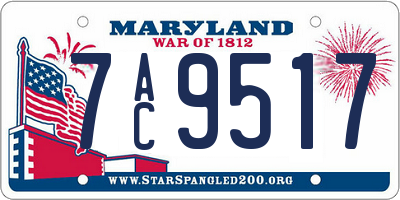 MD license plate 7AC9517
