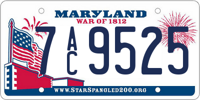 MD license plate 7AC9525