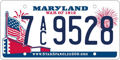 MD license plate 7AC9528