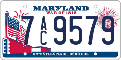 MD license plate 7AC9579