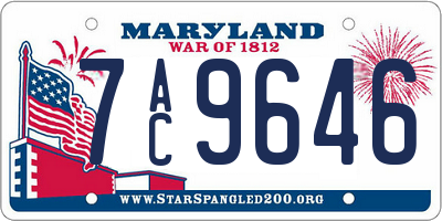 MD license plate 7AC9646