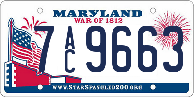 MD license plate 7AC9663
