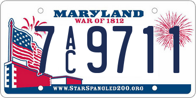 MD license plate 7AC9711