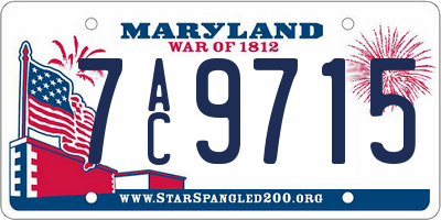 MD license plate 7AC9715