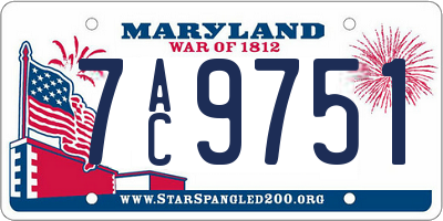 MD license plate 7AC9751