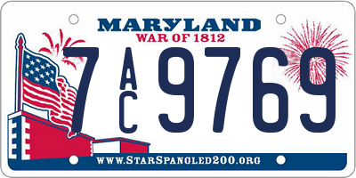 MD license plate 7AC9769