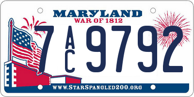 MD license plate 7AC9792